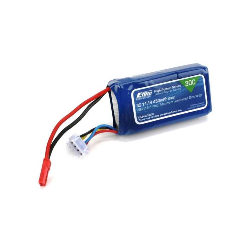 E-flite Batteria Li-Po 3S 11,1V 450mAh 30C 18AWG (art. EFLB4503SJ30)