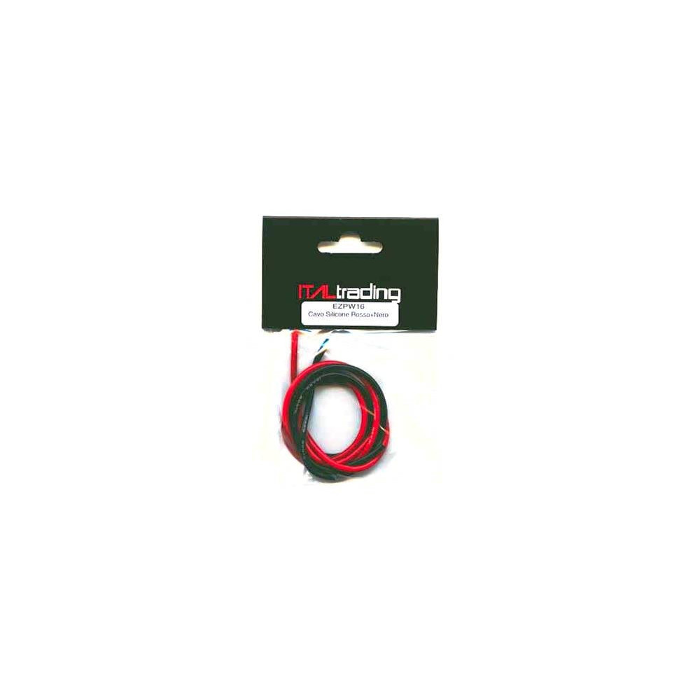 EZpower Cavo silicone 16 AWG 2,9mm Rosso-Nero 1mt (art. EZPW16)