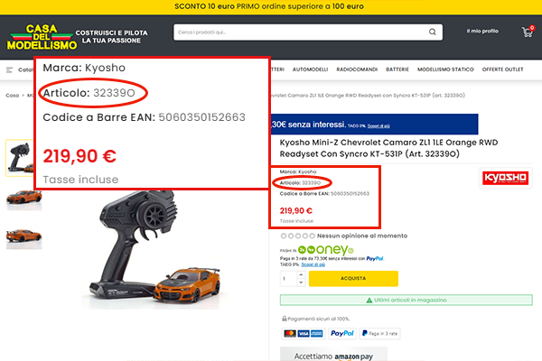 Ordine telefonico o fax